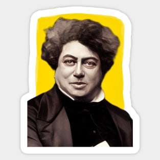 French Writer Alexandre Dumas illustration Sticker